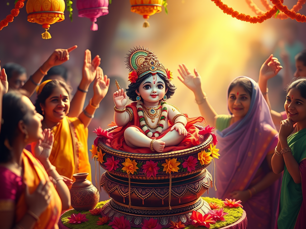कृष्ण जन्माष्टमी : कथा, महत्व और लाभ (Krishna Janmashtami Story, Importance & Benefits)